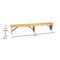 Merrick Lane Tinsley 96" x 12" Solid Pine Folding Farmhouse Style Bench